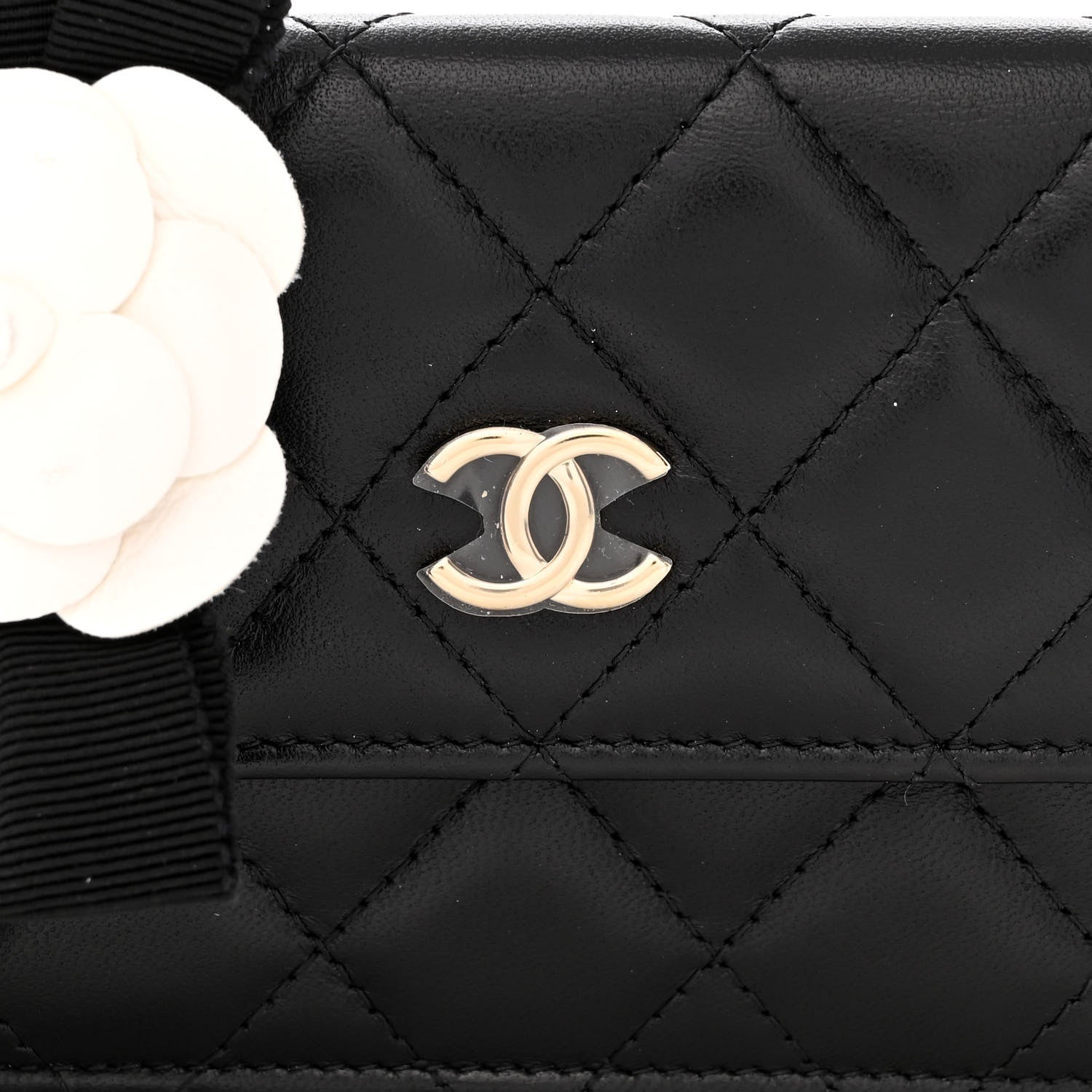 Chanel Lambskin Quilted My Chanel Lady Card Holder On Chain Black 8 of 11