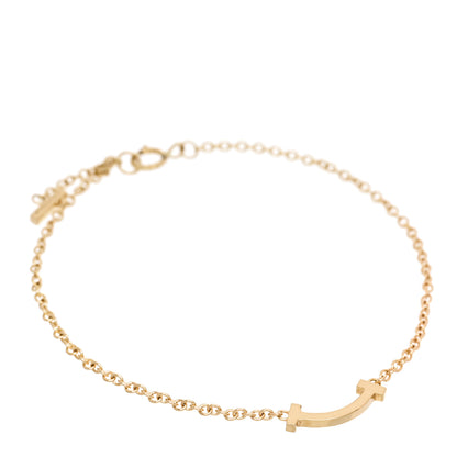 Tiffany 18K Yellow Gold Mini T Smile Bracelet 1 of 5