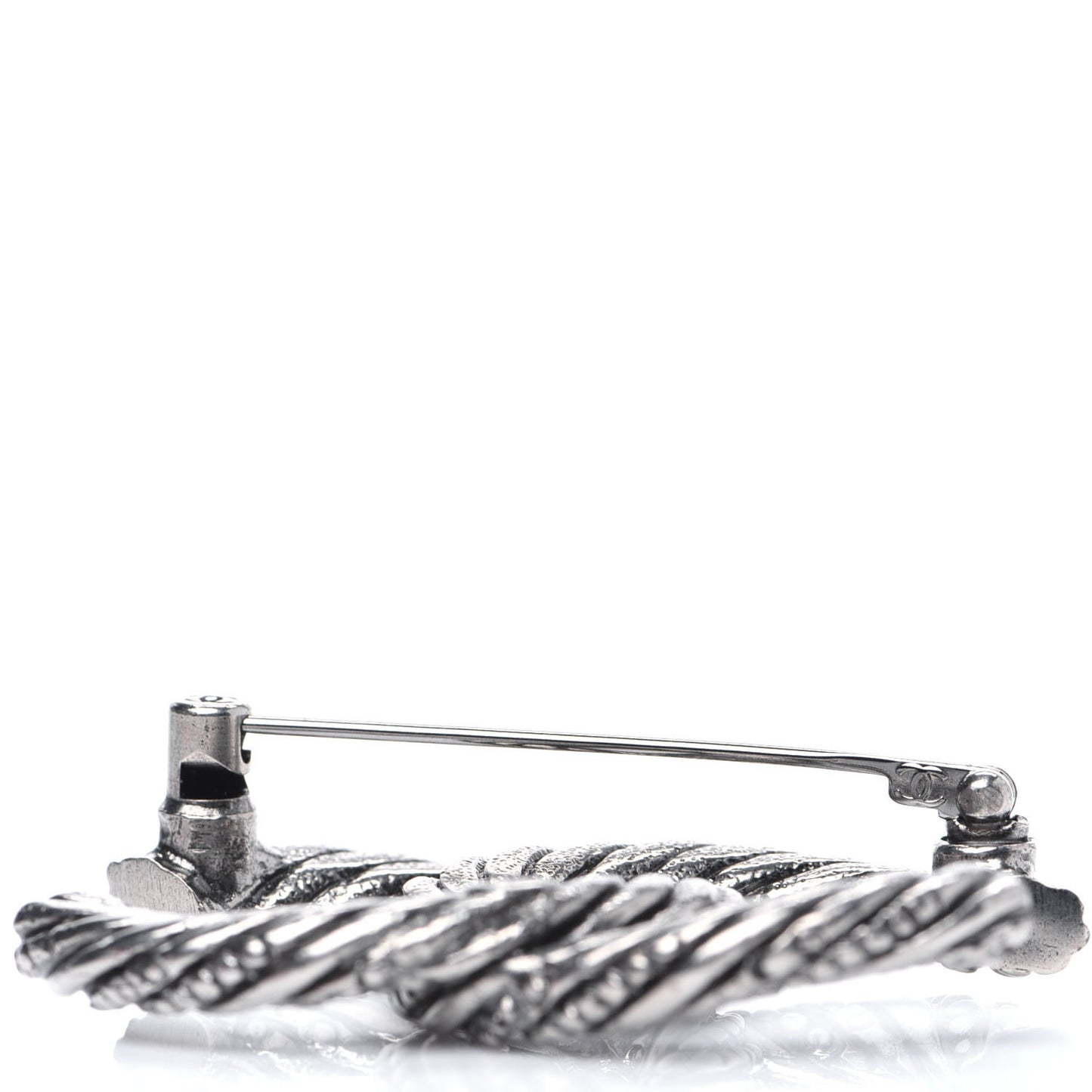 Ruthenium Twisted CC Brooch