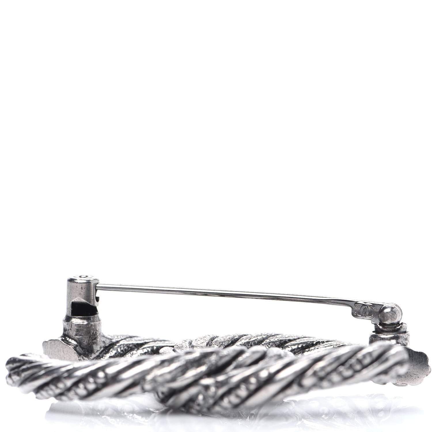 Chanel Ruthenium Twisted CC Brooch 4 of 7