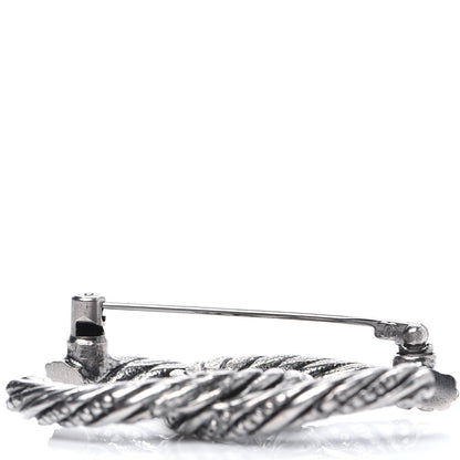 Chanel Ruthenium Twisted CC Brooch 4 of 7