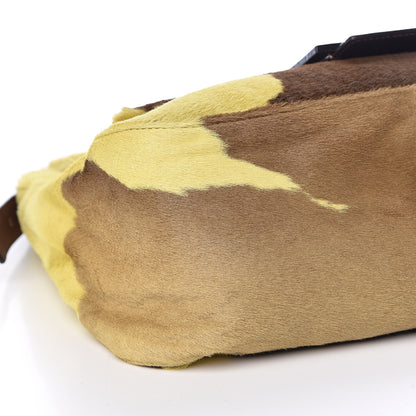 Fendi Calf Hair Mama Baguette Yellow Brown 17 of 18