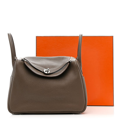 Hermes Taurillon Clemence Lindy 30 Etoupe 11 of 11