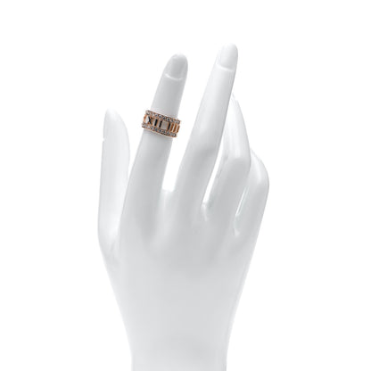 Tiffany 18K Rose Gold Diamond Wide Atlas Open Ring 48 4.5 2 of 5