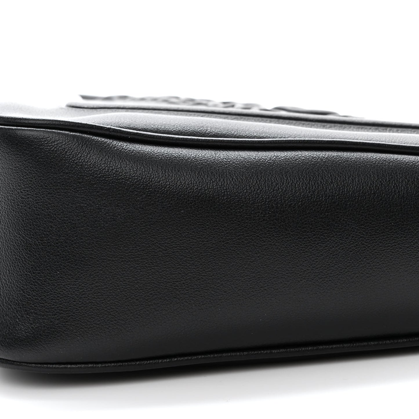 Grace Lux Triangle Logo Embossed Triangle Wristlet Pouch Black