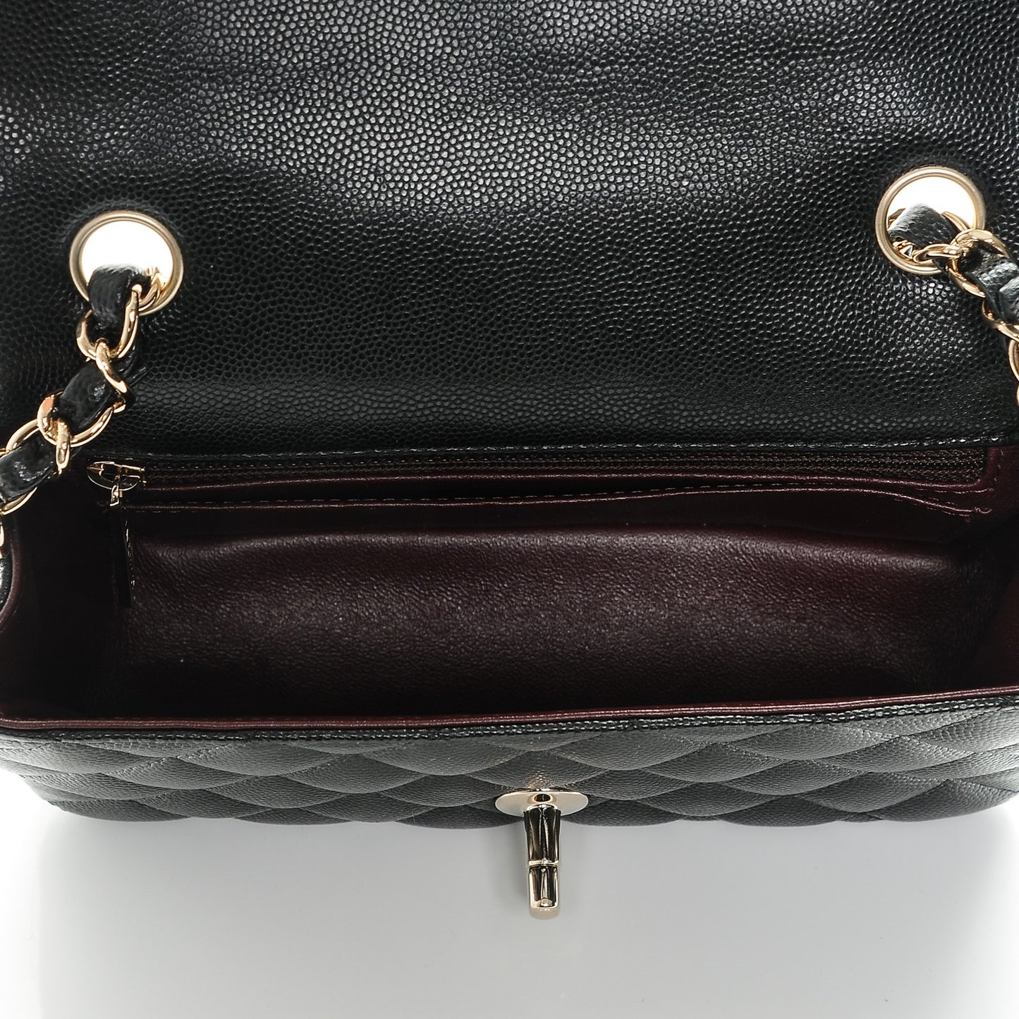 Caviar Quilted Mini Rectangular Flap Black