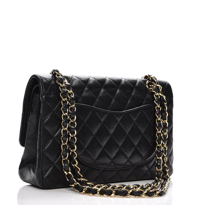 Chanel Caviar Quilted Medium Double Flap Black 3 of 15