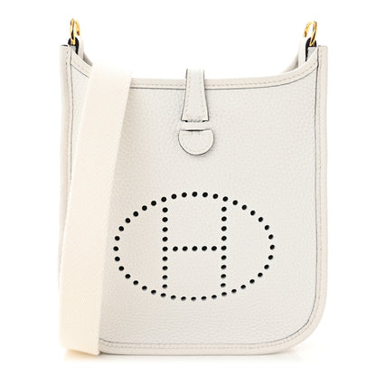 Hermes Taurillon Clemence Amazone Evelyne TPM New White 1 of 11