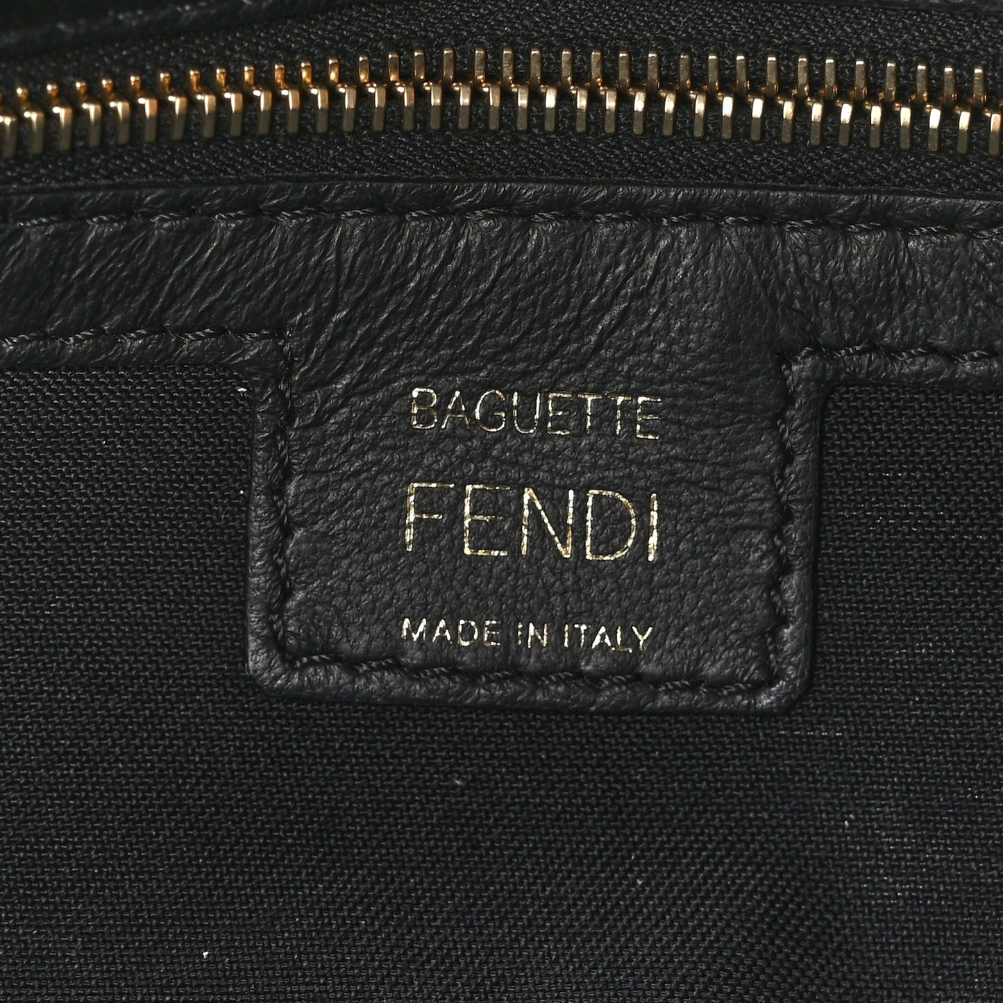 Nappa FF 1974 Embossed Baguette Black
