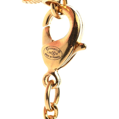 Chanel Pearl Crystal Twisted CC Drop Necklace Gold 6 of 7