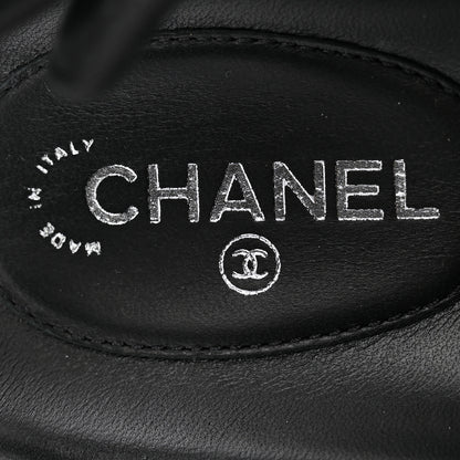 Chanel Mixed Fibers Velcro Dad Sandals 38 Black 38 Black 6 of 9