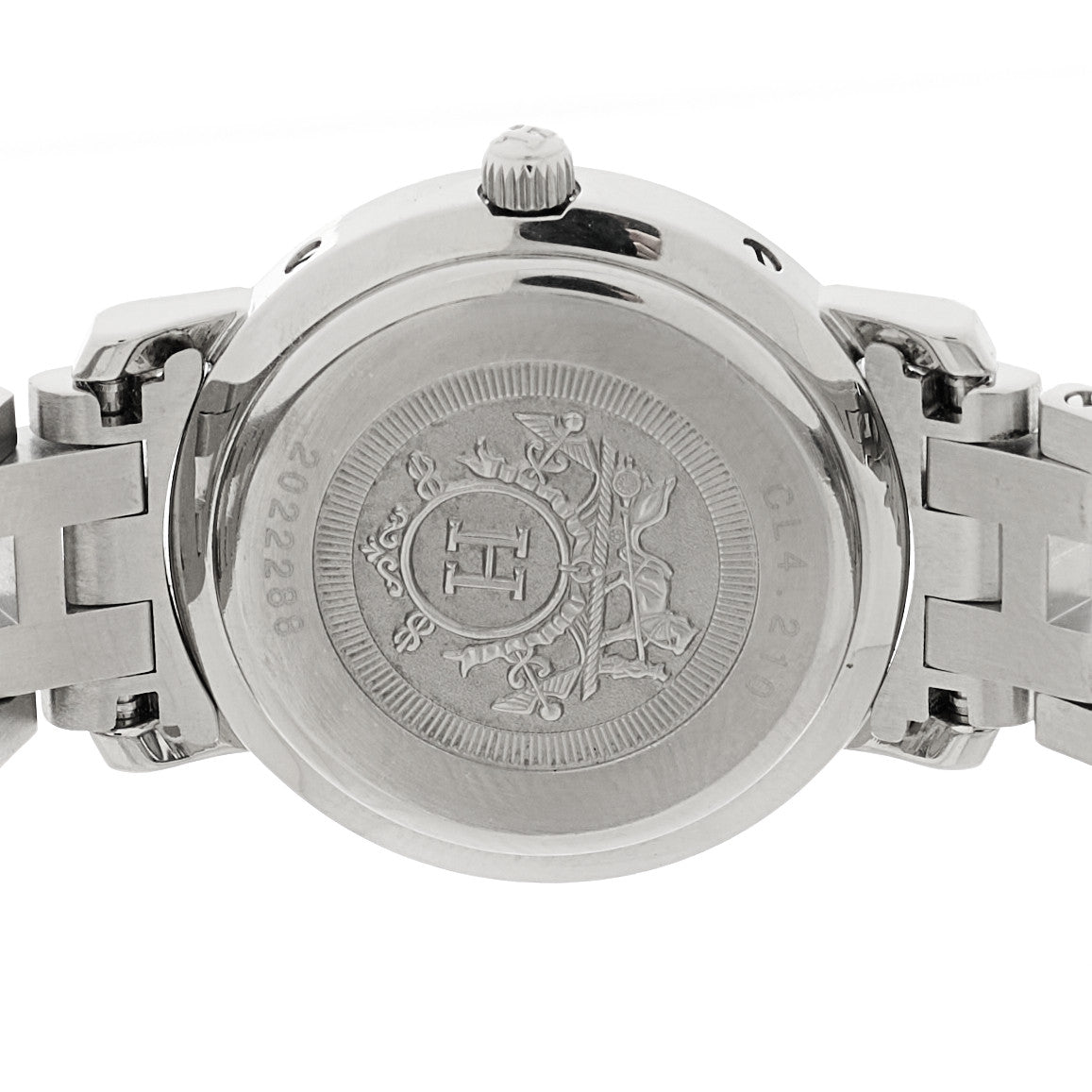 Hermes Stainless Steel 24mm Clipper Quartz Watch White 4 of 4