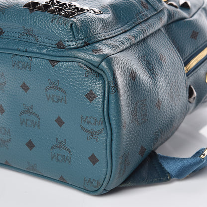 MCM Visetos Studded Small Stark M Backpack Teal 11 of 11