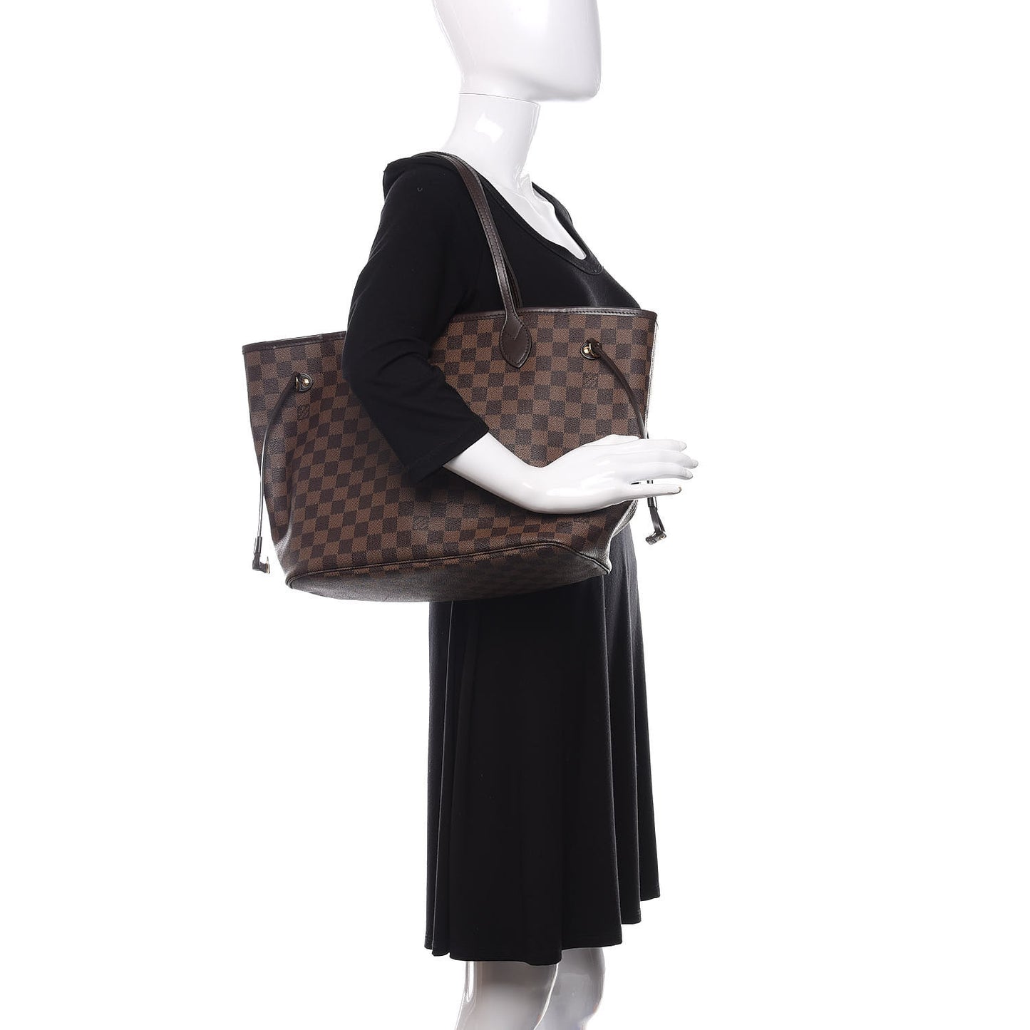 Damier Ebene Neo Neverfull MM Rose Ballerine