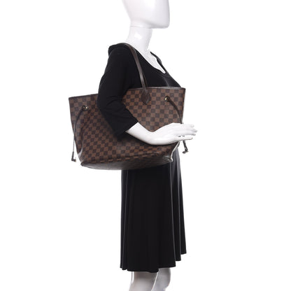Louis Vuitton Damier Ebene Neo Neverfull MM Rose Ballerine 2 of 11