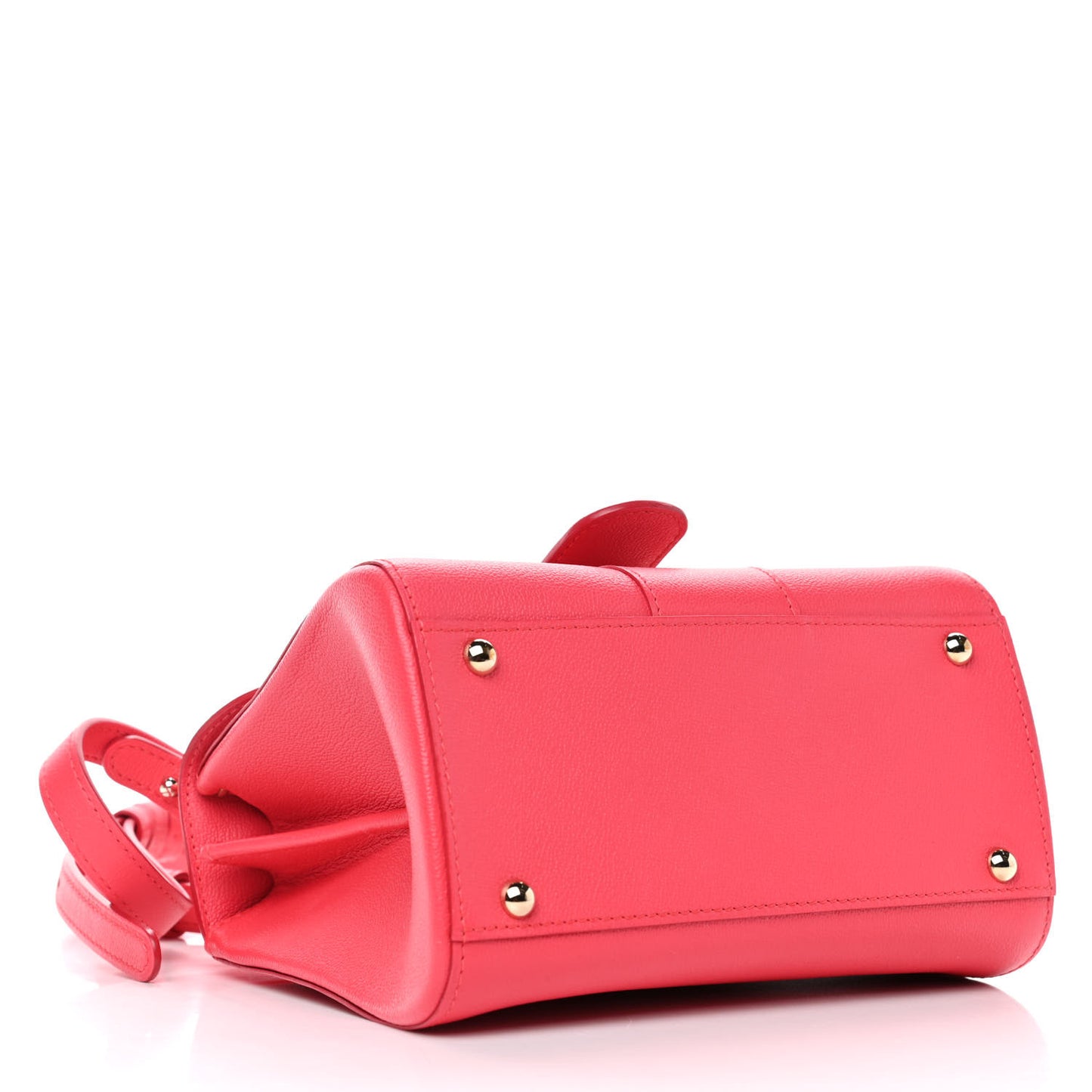 Grained Calfskin Mini Brillant Satchel Coral