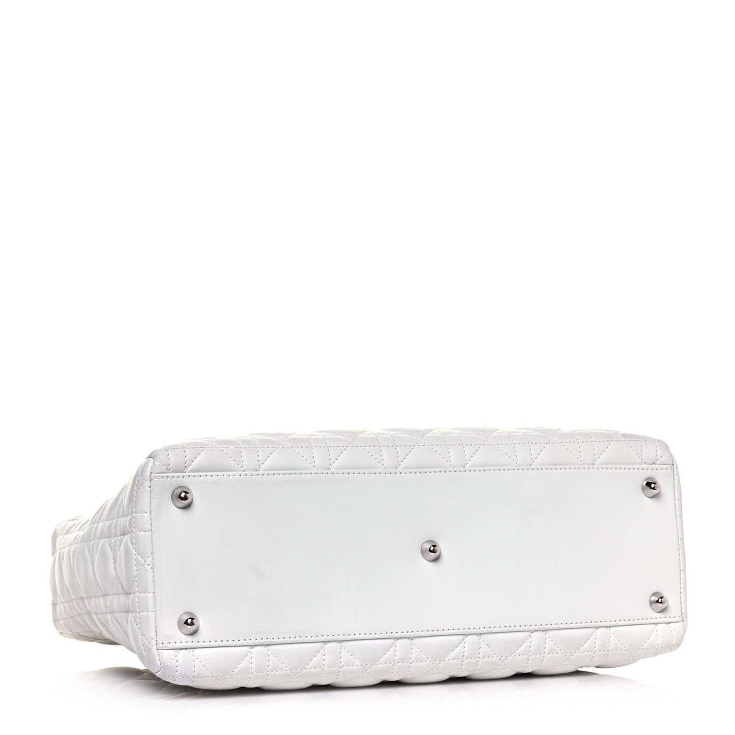 Lambskin Cannage Large Lady Dior White