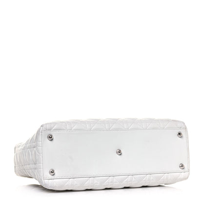 Christian Dior Lambskin Cannage Large Lady Dior White 3 of 13