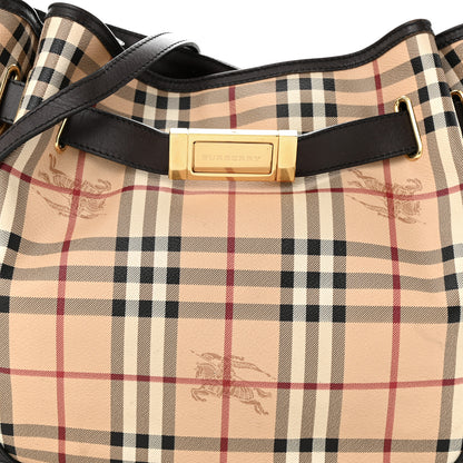 Burberry Haymarket Check Medium Willenmore Hobo Chocolate 9 of 14