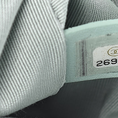 Chanel Calfskin Chevron Embroidered Medium Boy By The Sea Flap Light Blue 7 of 11