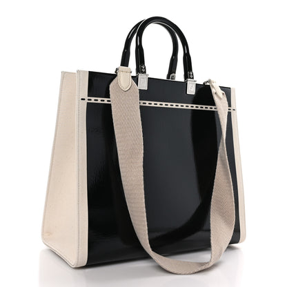Fendi Patent Plexiglass Medium Fendi Sunshine Shopper Tote Black 3 of 7