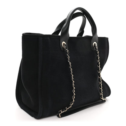 Chanel Mixed Fibers Small Deauville Tote Black 4 of 11