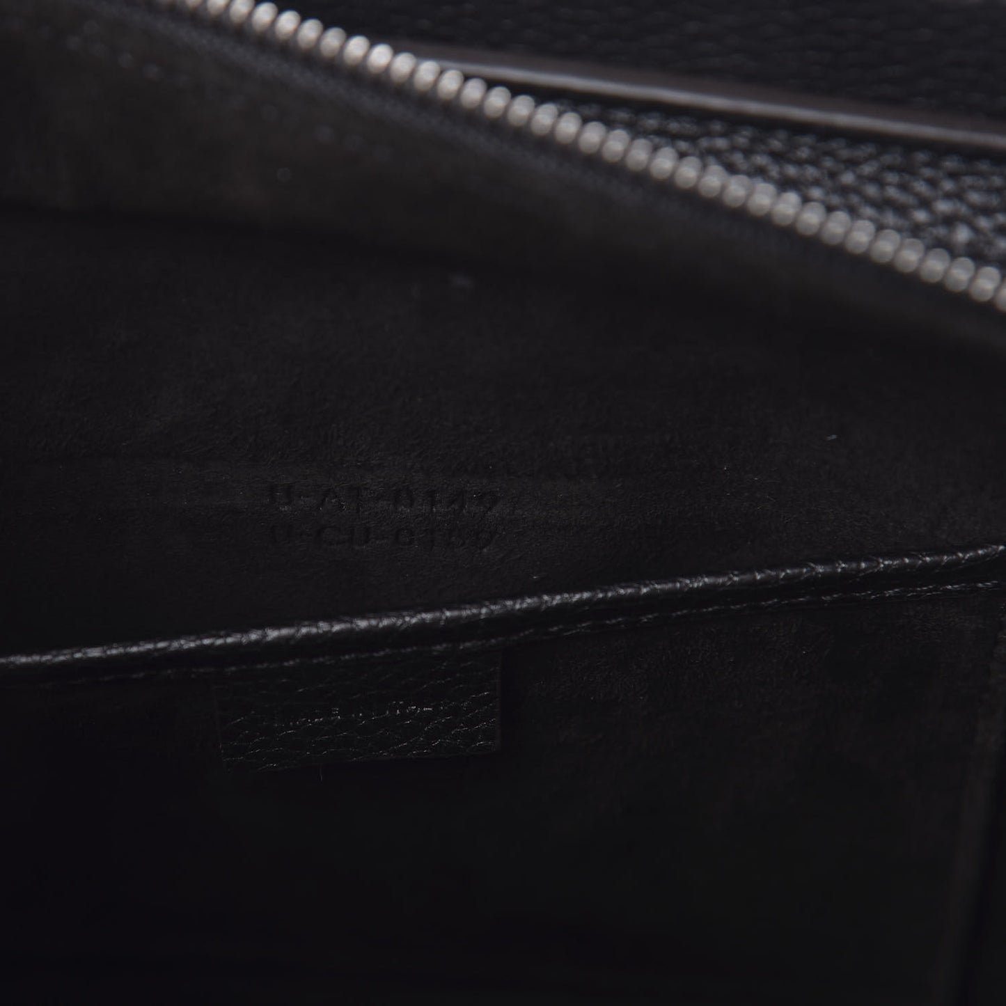 Drummed Calfskin Nano Luggage Black