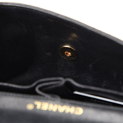 Chanel Lambskin East West Chocolate Bar Flap Black 9 of 19