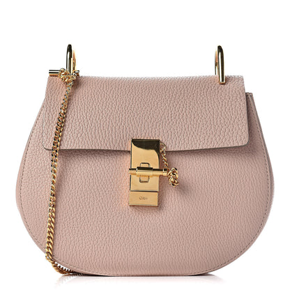 Chloe Grained Lambskin Drew Shoulder Bag Cement Pink 1 of 9