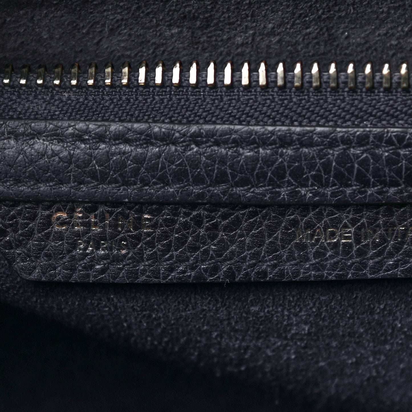 Drummed Calfskin Micro Luggage Midnight
