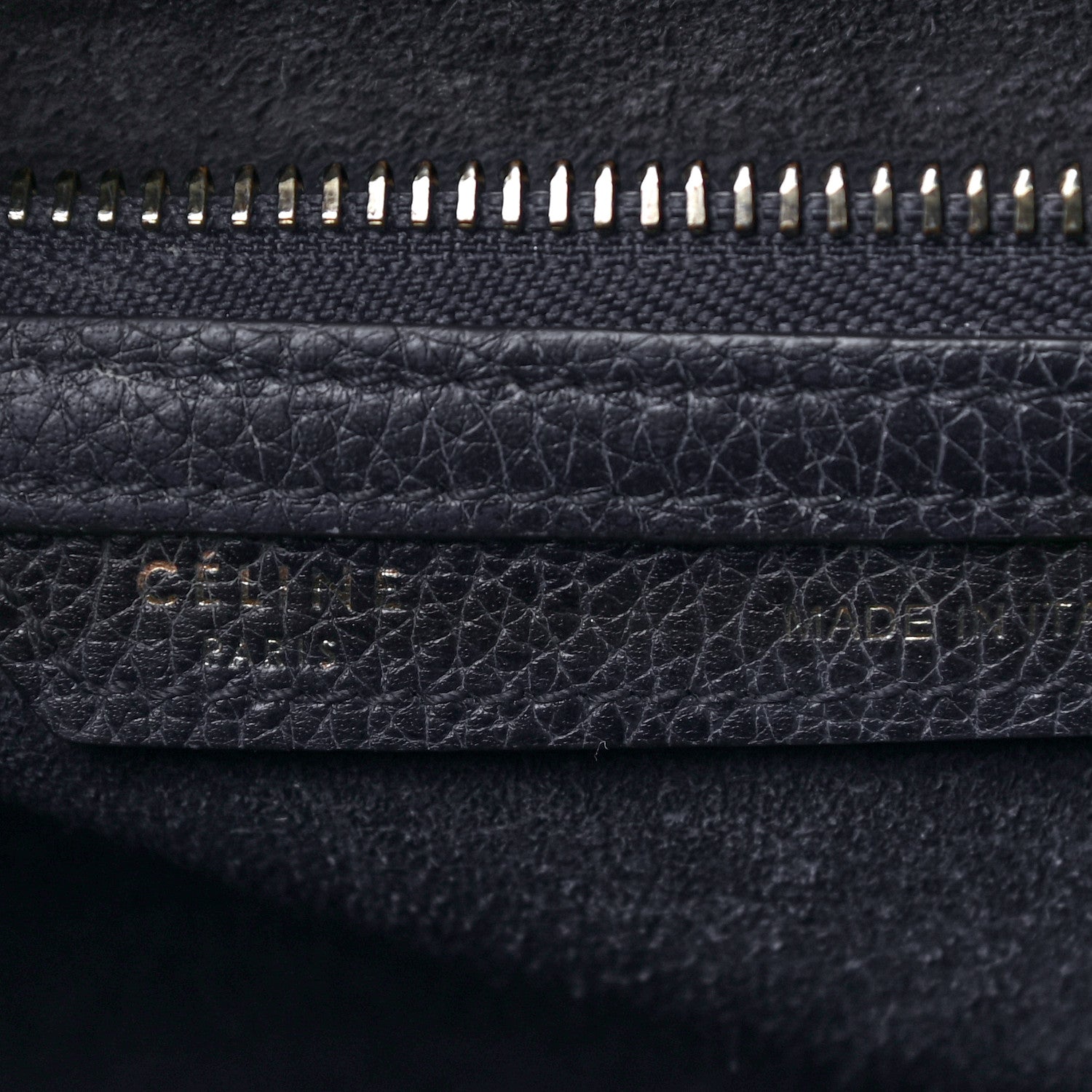 Celine Drummed Calfskin Micro Luggage Midnight 5 of 15