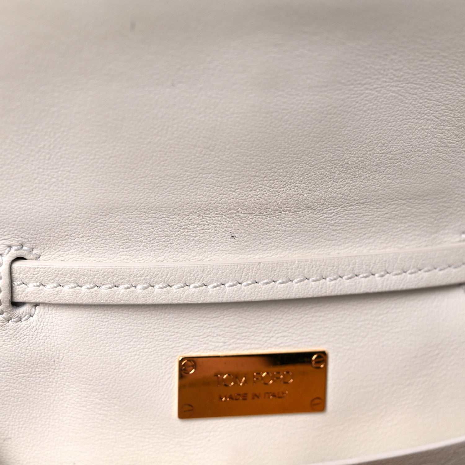 Tom Ford Calfskin Sedgwick Zip Clutch White 13 of 24