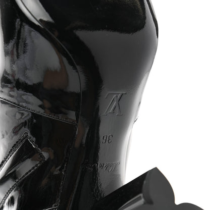 Louis Vuitton Patent Silhouette Ankle Boots 36 Black 6 of 8