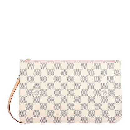 Louis Vuitton Damier Azur Neverfull MM GM Pochette Rose Ballerine 1 of 10