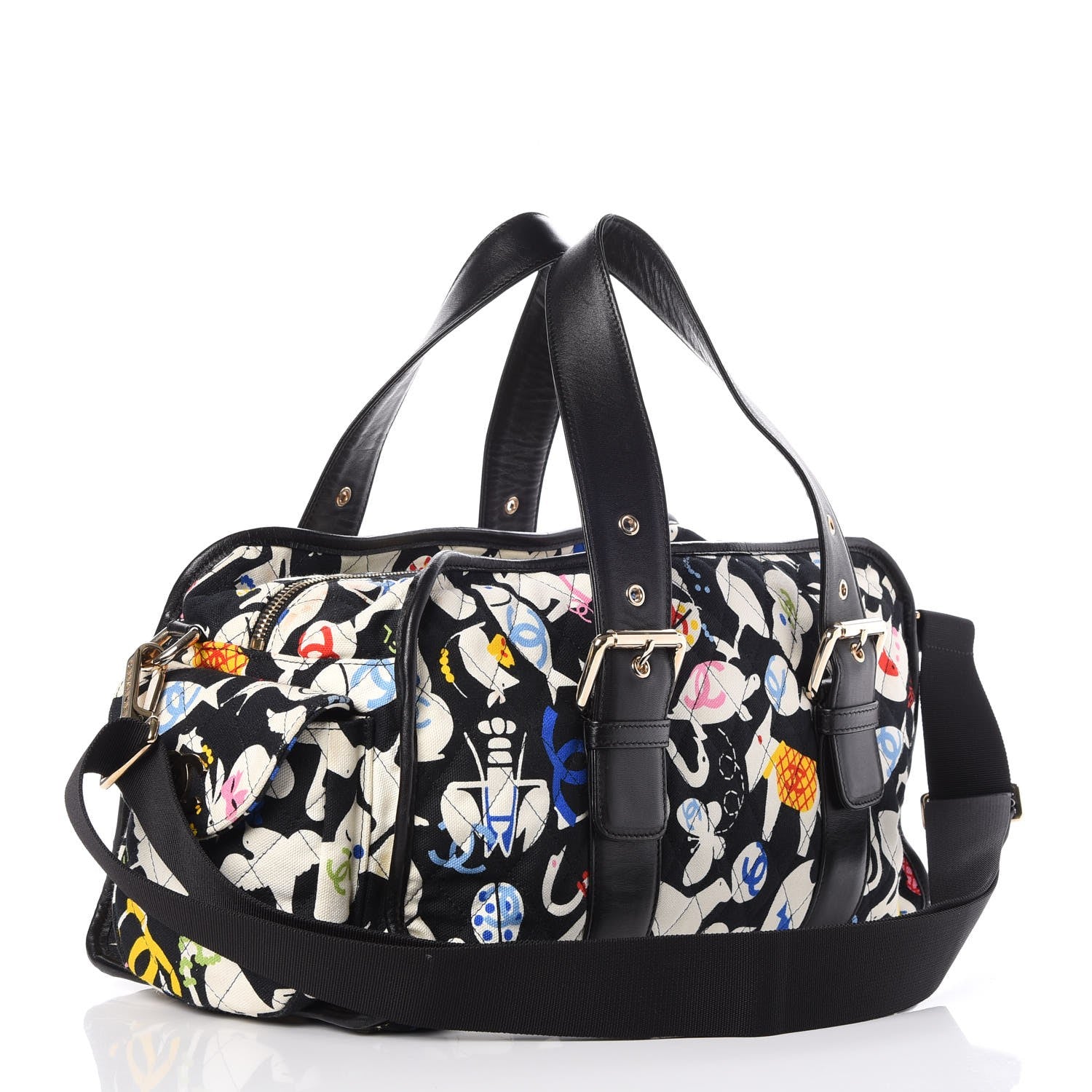 Chanel Canvas Baby Animals Diaper Bag Black 3 of 7