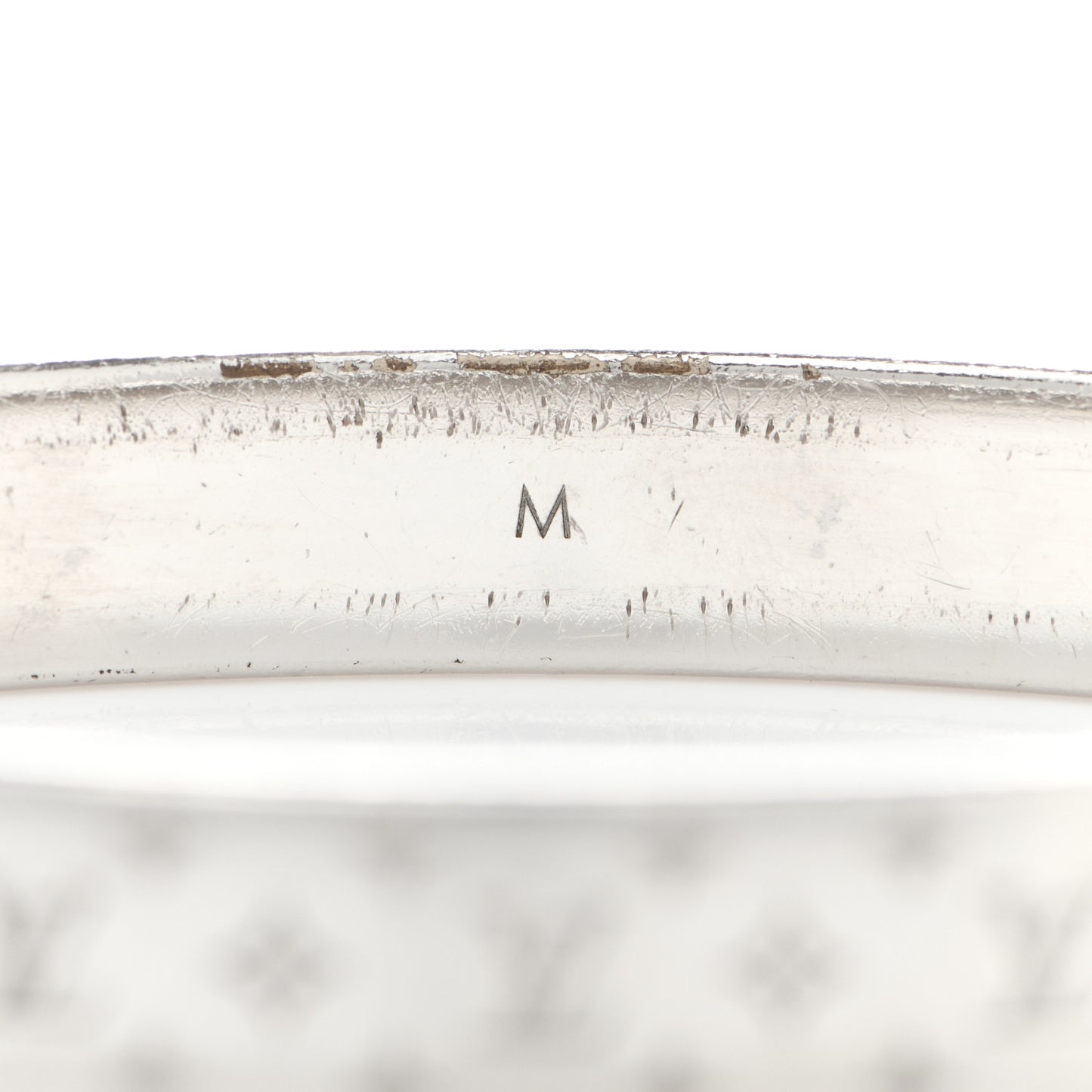 Brass Palladium Plated Nanogram Cuff M Silver