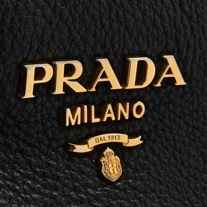 Prada Vitello Daino Crossbody Bag Black 11 of 13