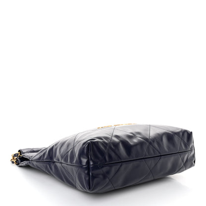 Chanel Shiny Calfskin Quilted Small Chanel 22 Navy 5 of 11