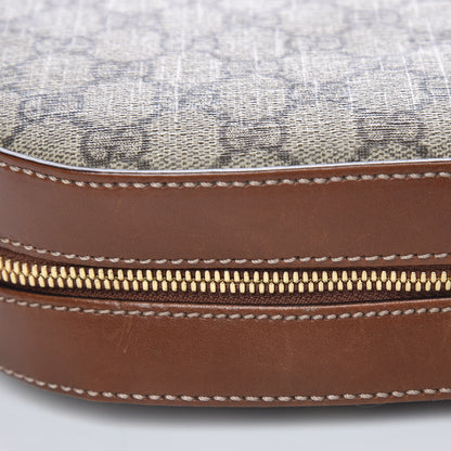 Gucci GG Supreme Monogram Cuoio Toscano Mini Chain Shoulder Bag Beige Ebony Cuir 11 of 12