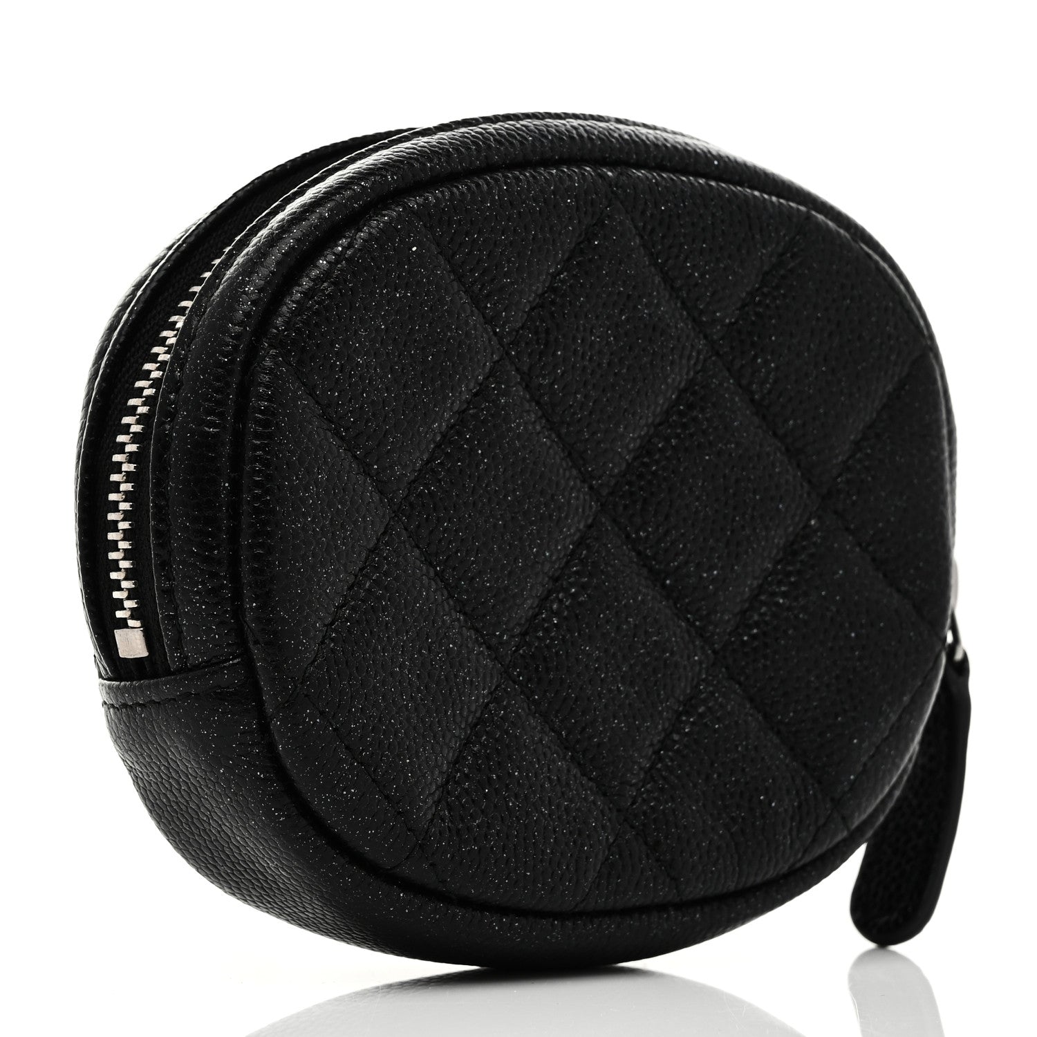 Chanel Iridescent Caviar Quilted Zip Around Classic Coin Purse Black 3 of 8
