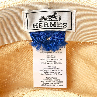 Hermes Panama Straw Brisa Brides De Gala Hat 57 Naturel Multicolore 4 of 8
