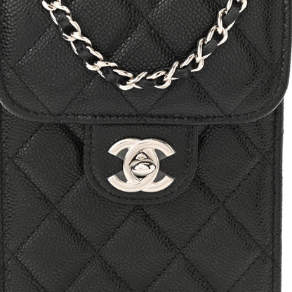 Chanel Caviar Quilted Classic Phone Holder Black 9 of 12