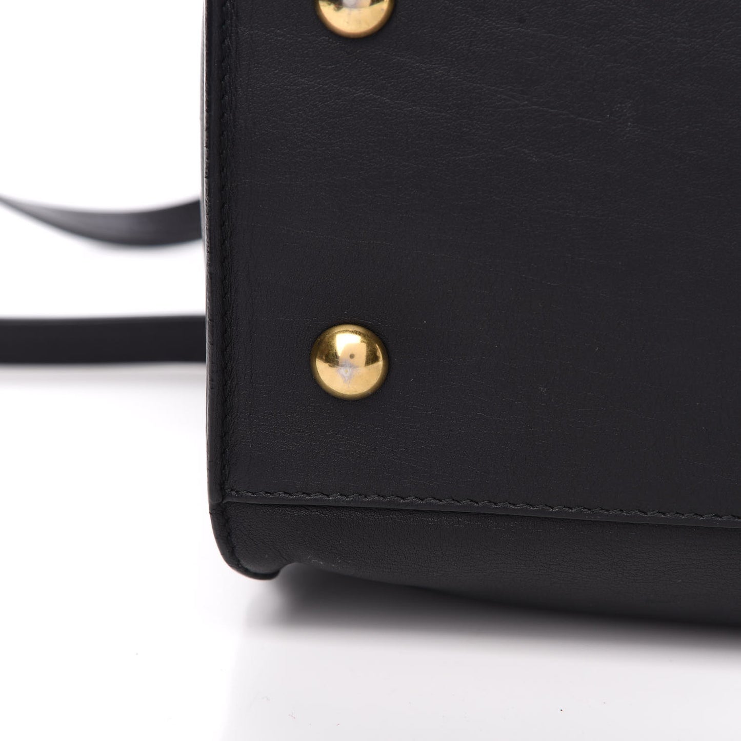Calfskin Small Classic Y Cabas Navy Blue