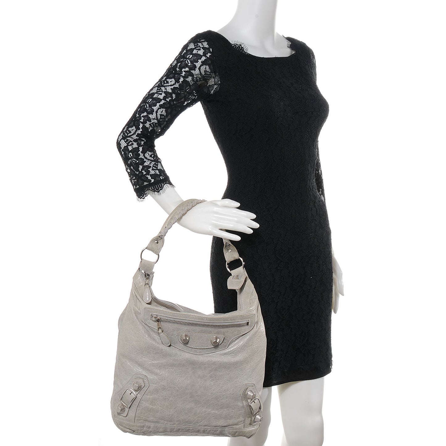 Agneau Giant 21 Silver Hardware Day Hobo Argent