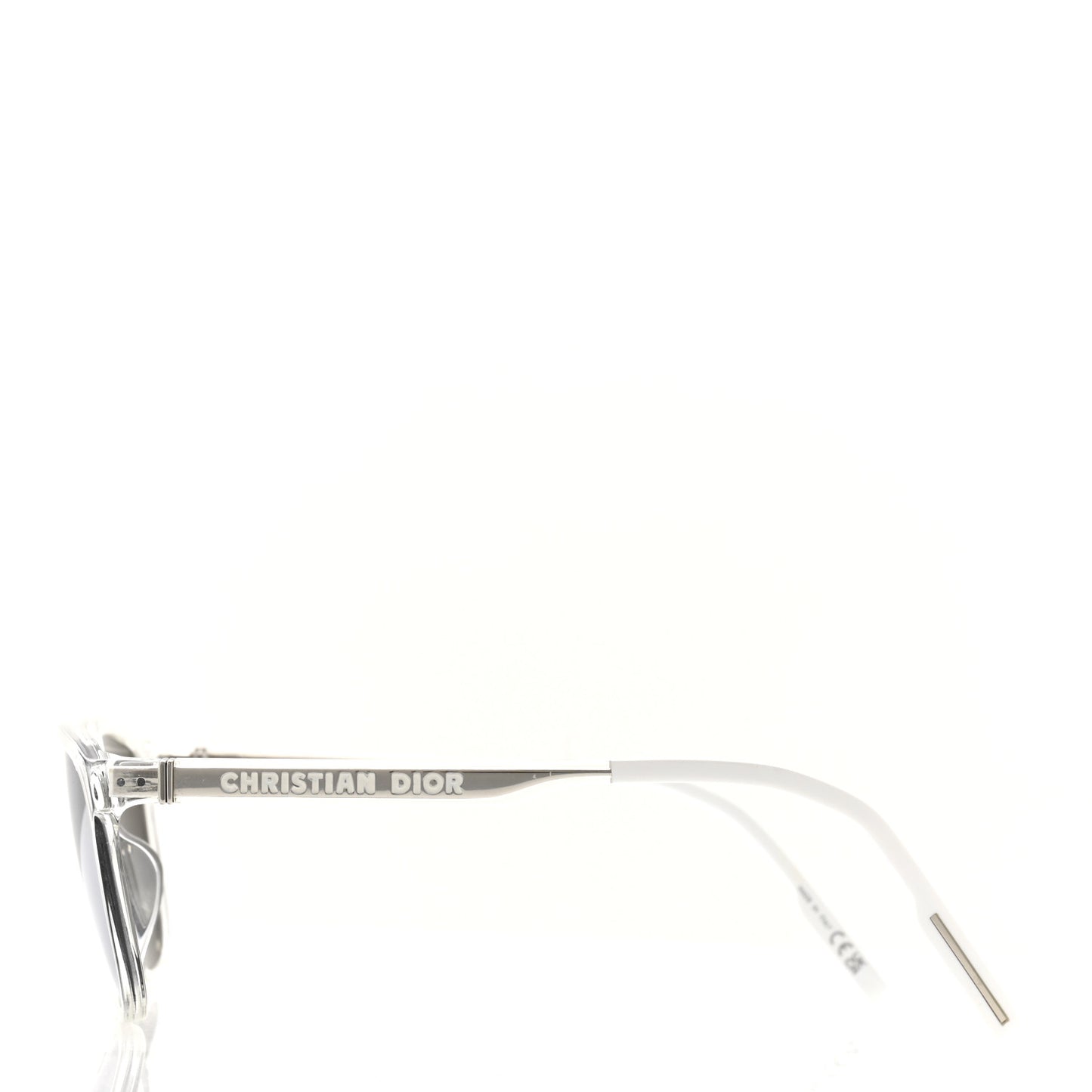 Acetate DiorTag SU Rectangular Sunglasses Silver