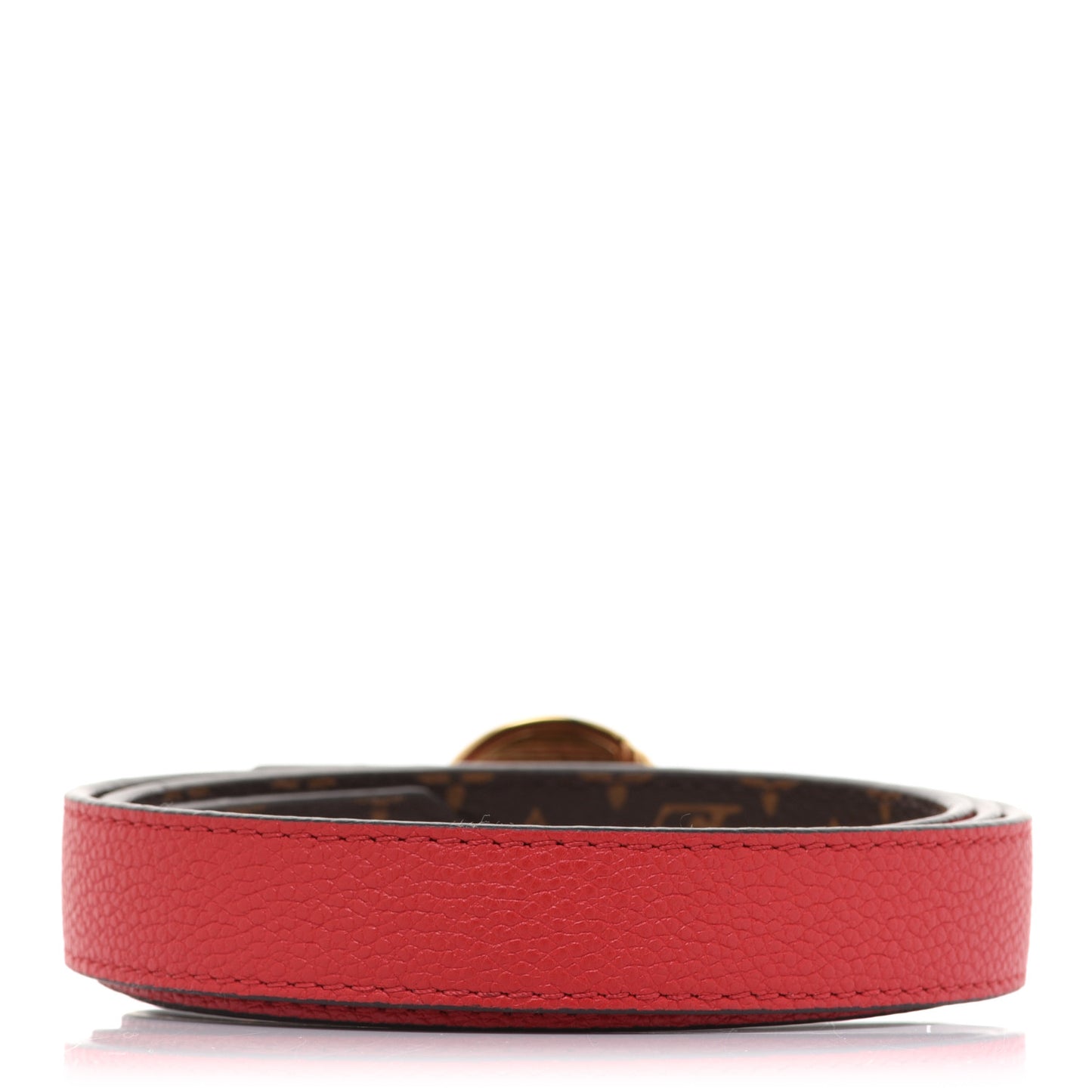 Monogram 20mm LV Circle Reversible Belt 80 32 Red