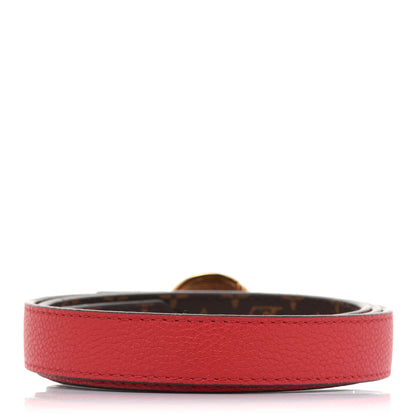 Louis Vuitton Monogram 20mm LV Circle Reversible Belt 80 32 Red 4 of 7
