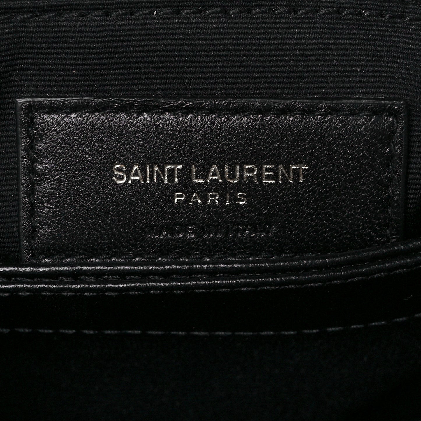 Calfskin Y Quilted Monogram Toy Loulou Crossbody Bag Black