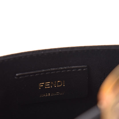 Fendi Vitello Cruise F is Fendi Bi-Color FF 1974 Embossed Envelope Belt Bag Maya Black 7 of 11