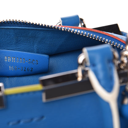 Fendi Vitello Dolce Mini 3jours Tote Blue Royal 9 of 10